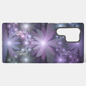 Bed van Flowers Trendy Shiny Abstract Fractal Art Samsung Galaxy Hoesje (Achterkant horizontaal)