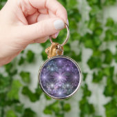 Bed van Flowers Trendy Shiny Abstract Fractal Art Sleutelhanger (Hand)