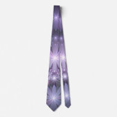 Bed van Flowers Trendy Shiny Abstract Fractal Art Stropdas (Voorkant)