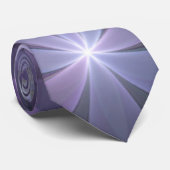 Bed van Flowers Trendy Shiny Abstract Fractal Art Stropdas (Opgerold)