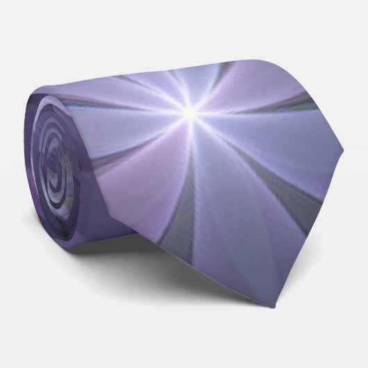 Bed van Flowers Trendy Shiny Abstract Fractal Art Stropdas (Opgerold)