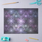 Bed van Flowers Trendy Shiny Abstract Fractal Art Tissuepapier (Craft)