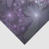 Bed van Flowers Trendy Shiny Abstract Fractal Art Tissuepapier (Detail)