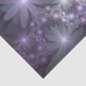 Bed van Flowers Trendy Shiny Abstract Fractal Art Tissuepapier (Detail)