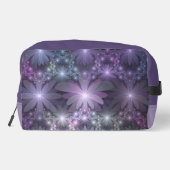 Bed van Flowers Trendy Shiny Abstract Fractal Art Toilettasje (Achterkant)