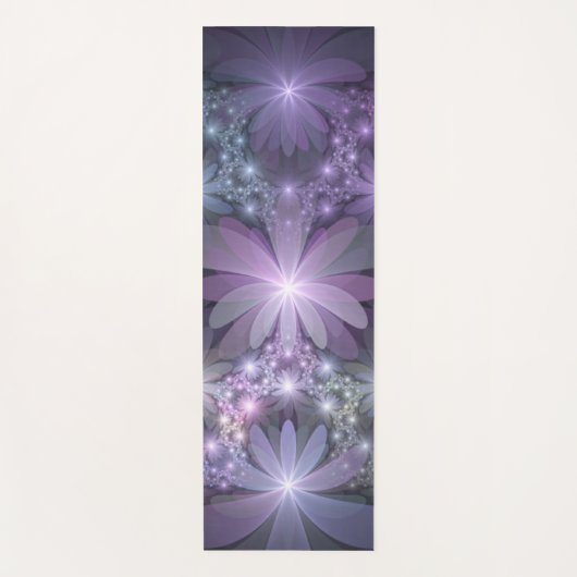 Bed van Flowers Trendy Shiny Abstract Fractal Art Yogamat (Voorkant)