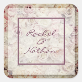 Bed van Rozen Wedding Favor Stickers