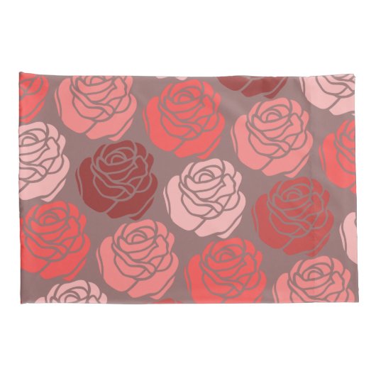 Bed van Rozen, zwart-wit, roze Kussensloop (Achterkant-Rechts)