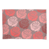 Bed van Rozen, zwart-wit, roze Kussensloop (Voorkant-Links)