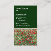 Bed van Tulpen - Donkergroen Visitekaartje (Achterkant)