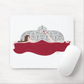 Bed White Mousepad Muismat (Met muis)