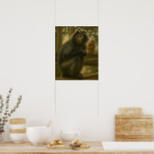 Bedaardelijke Aap – Serene Natuurkunst Poster (Keuken)