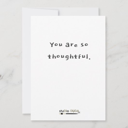 Bedachtzaam - Lijst-able Notecard/Print Kaart (Achterkant)