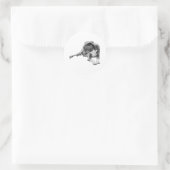 Bedachtzame ogen ronde sticker (Tas)