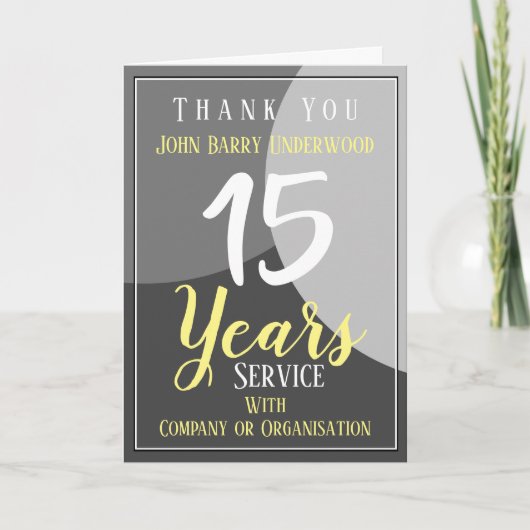 Bedank de medewerker voor de lange service kaart (Voorkant)