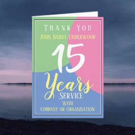 Bedank de medewerker voor de lange service kaart