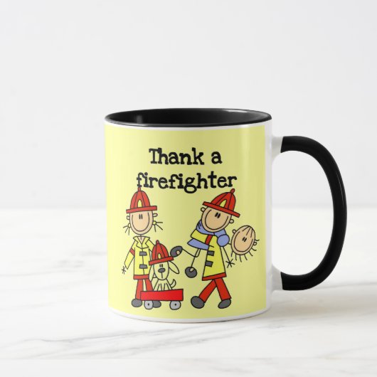 Bedank een brandweerman mok (Rechts)
