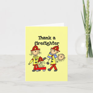 Bedank een brandweerman T-shirts en cadeaus Bedankkaart