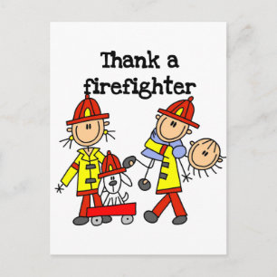 Bedank een brandweerman T-shirts en cadeaus Briefkaart