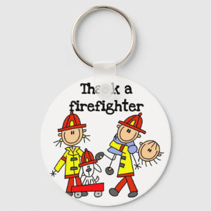Bedank een brandweerman T-shirts en cadeaus Sleutelhanger