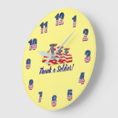 Bedank een gele soldaat grote klok (Hoek)