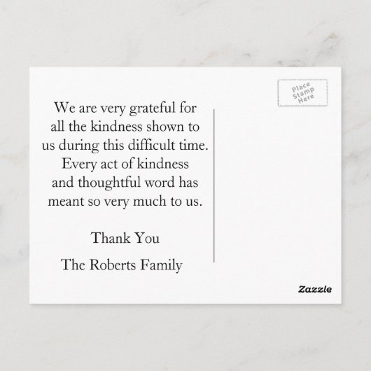 Bedank Foto Ansichtkaart Briefkaart (Achterkant)