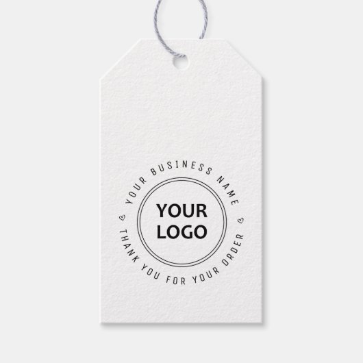 bedank je aangepaste logo bedrijf cadeaulabel (Voorkant)