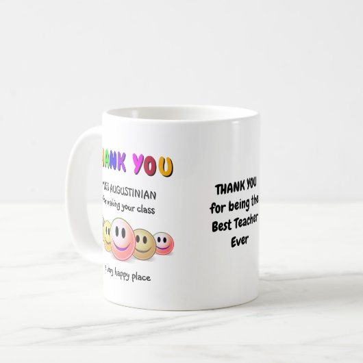 BEDANK JULLIE Beste leraar ooit Koffiemok (Voorkant links)