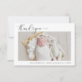 BEDANK JULLIE: geboorteaankondiging witte grenzen Kaart (Voorkant)