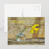 Bedank met een narcis briefkaart (Voorkant / Achterkant)