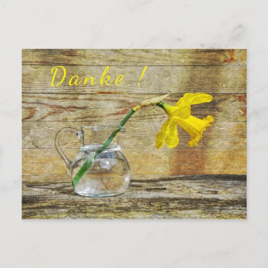 Bedank met een narcis briefkaart (Voorkant)