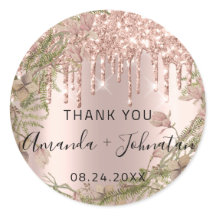 Bedank Rose Gold Naam Save The Date Krans Drips
