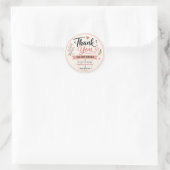 Bedank Sticker – Elegante Roze Bloemen (Tas)