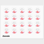Bedank Sticker met Bloemendesign Klassiek Rond (Vel)