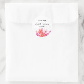 Bedank Sticker met Bloemendesign Klassiek Rond (Tas)