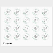 Bedank sticker met watercolor bladeren (Vel)