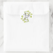 Bedank sticker met watercolor bladeren (Tas)