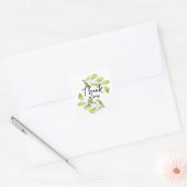 Bedank sticker met watercolor bladeren (Envelop)
