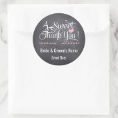 Bedank sticker voor bruiloften en bruiloftsfeesten (Tas)