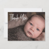 BEDANK U aangepaste Baby-foto Aankondiging (Voorkant)