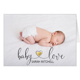 BEDANK U Baby Love Shower Gold FOTO + TEKST