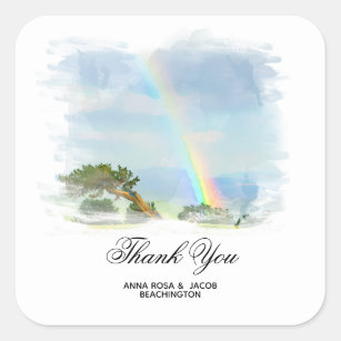 *~* BEDANK U DE regenboogbergen AR11 Vierkante Sticker