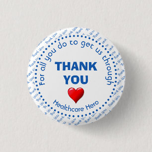 BEDANK U, Healthcare Hero Ronde Button 3,2 Cm