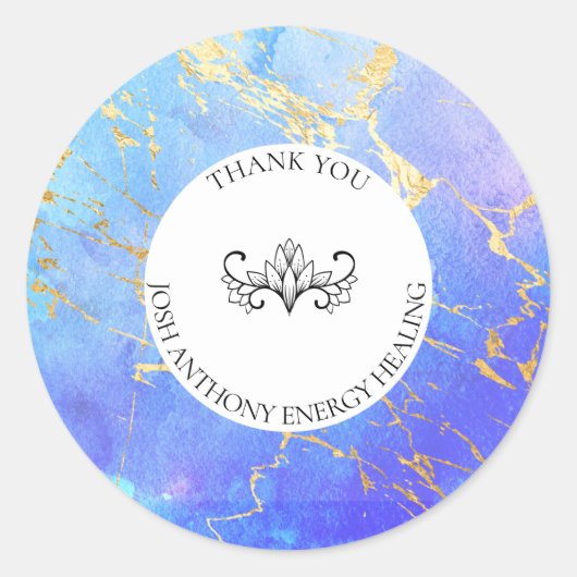 *~* BEDANK U Lotus Nebula Galaxy Universe AP3 Ronde Sticker (Voorkant)