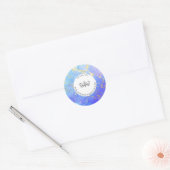 *~* BEDANK U Lotus Nebula Galaxy Universe AP3 Ronde Sticker (Envelop)