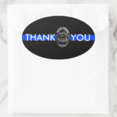 BEDANK U TERUG DE BLUE OVAL BUMPERSTICKER OVALE STICKER (Tas)