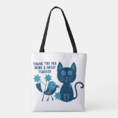BEDANK U VOOR DE CANVAS TAS VAN DE LEERKOPER (Achterkant)