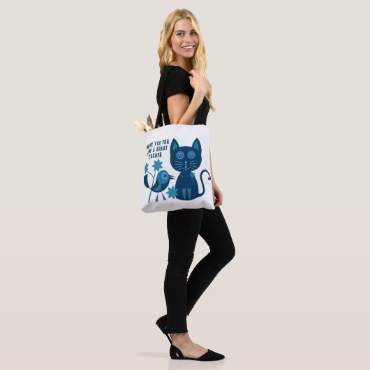 BEDANK U VOOR DE CANVAS TAS VAN DE LEERKOPER (Op model)