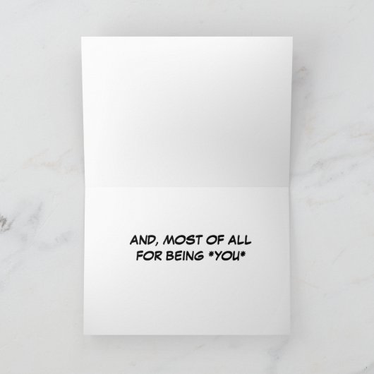 **BEDANK U** VOOR HET ZIJN **U** KAART (Binnen)