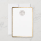 BEDANK U VOOR UW ORDERglazen gouden rand invoegen Bedankkaart (Achterkant)